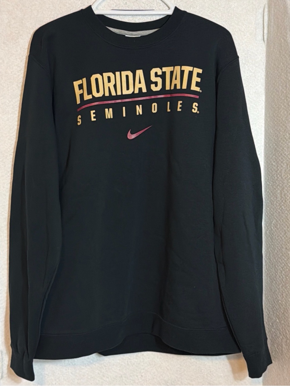 NWT Nike Florida State Seminoles Club Fleece Straight Crew Sweatshirt Mens XL